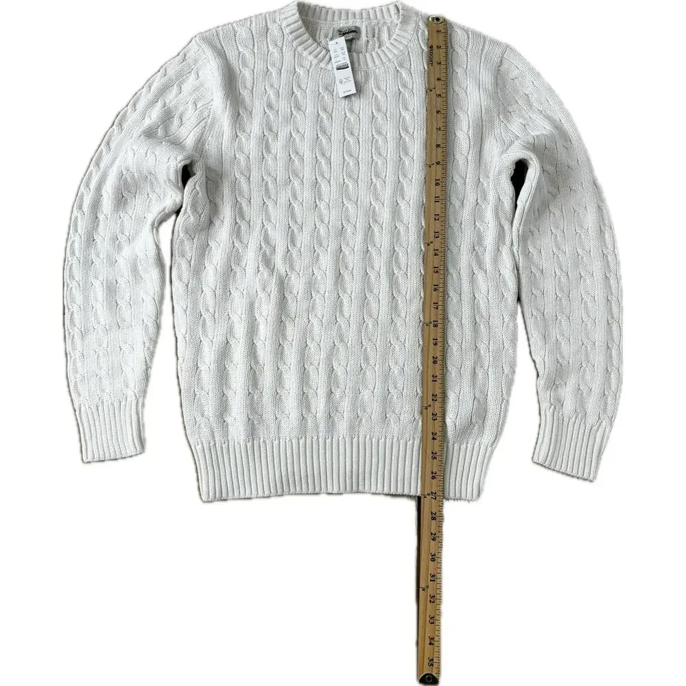 J.Crew Mens Heritage cotton cable-knit sweater S